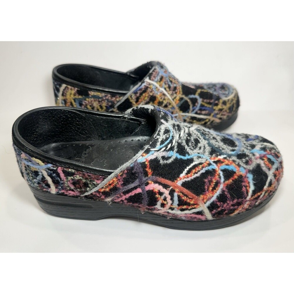 Dansko Professional Confetti Felt Clogs EU 39 US 8.5 9 Multicolor Slip On